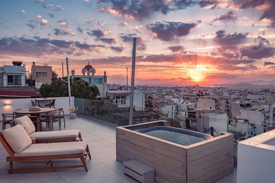 Acropolis & Sea View Villa with Whirlpool & BBQ Villa in Athens