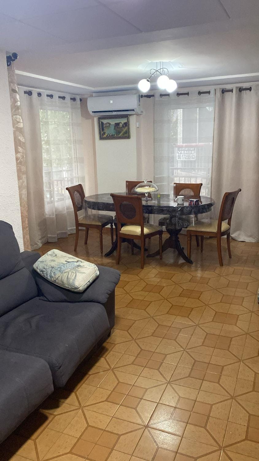 Living room, Seating area, Dining area, air conditioner