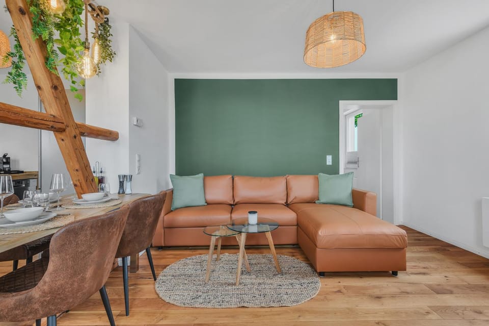 Living room, Seating area, Dining area, Quiet street view