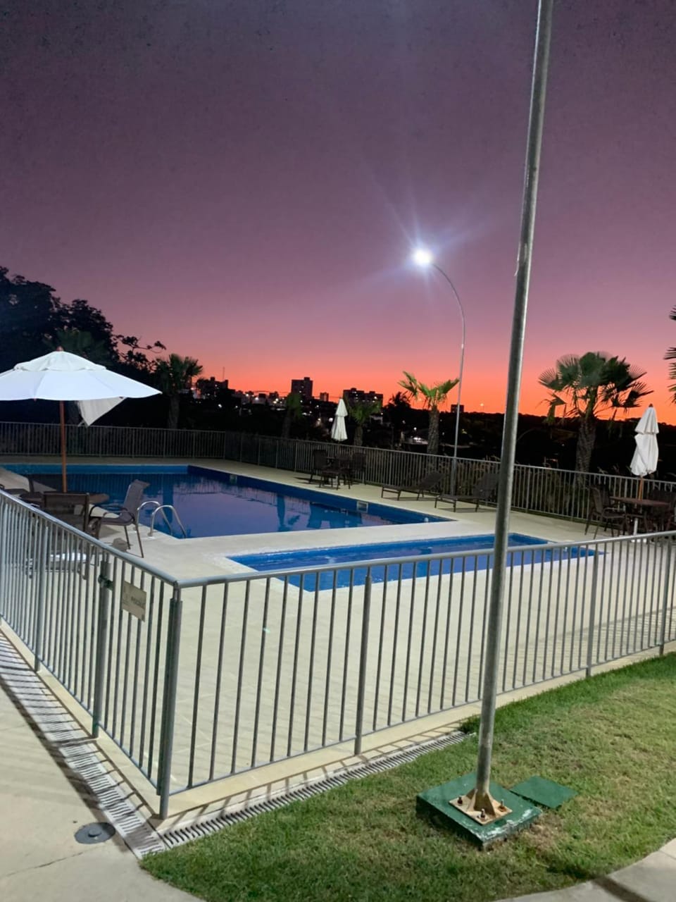 Pool view, Swimming pool, Sunset