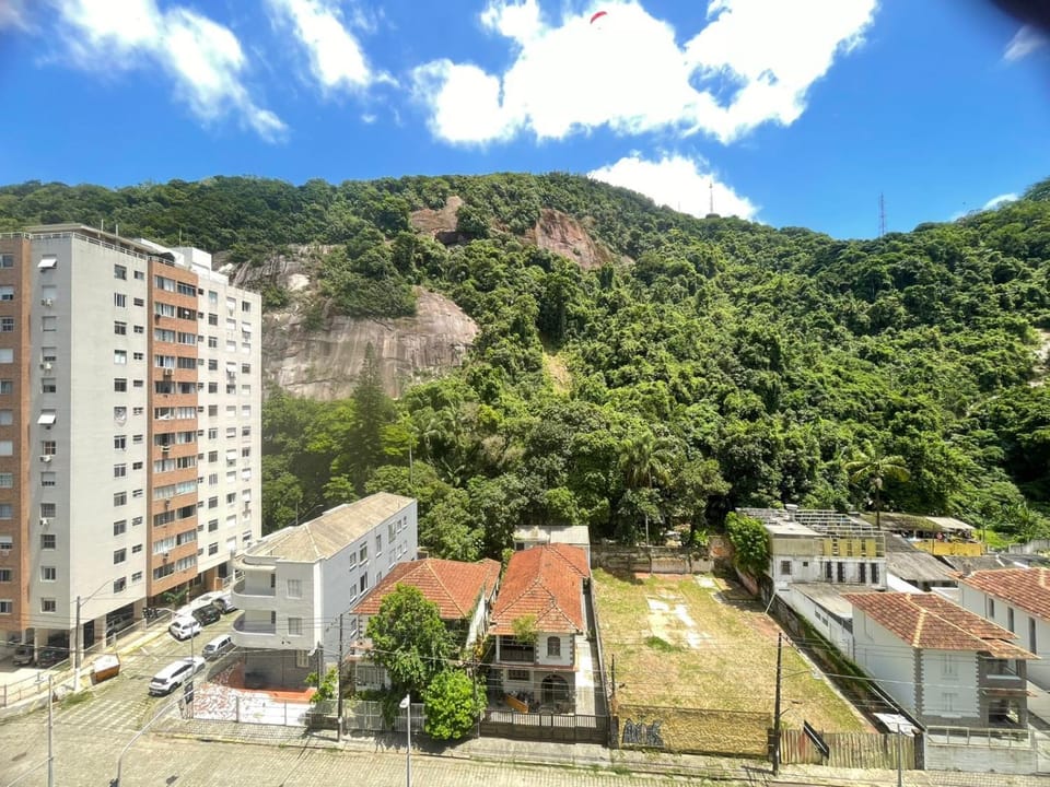 Sala living frente ao Mar Apartment in Santos