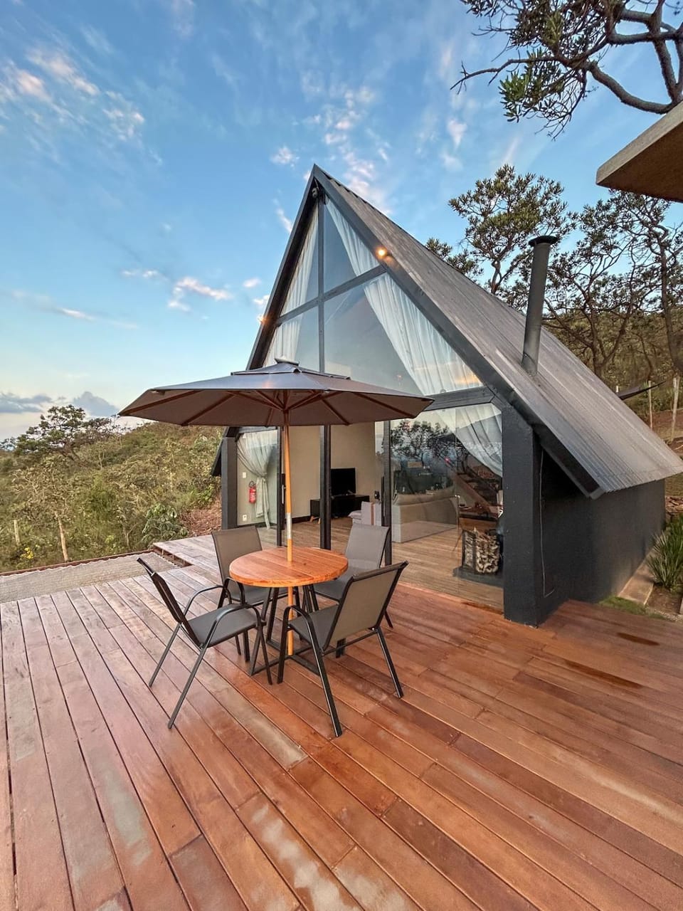 Property building, Patio, Day, Natural landscape, View (from property/room), Balcony/Terrace, Dining area