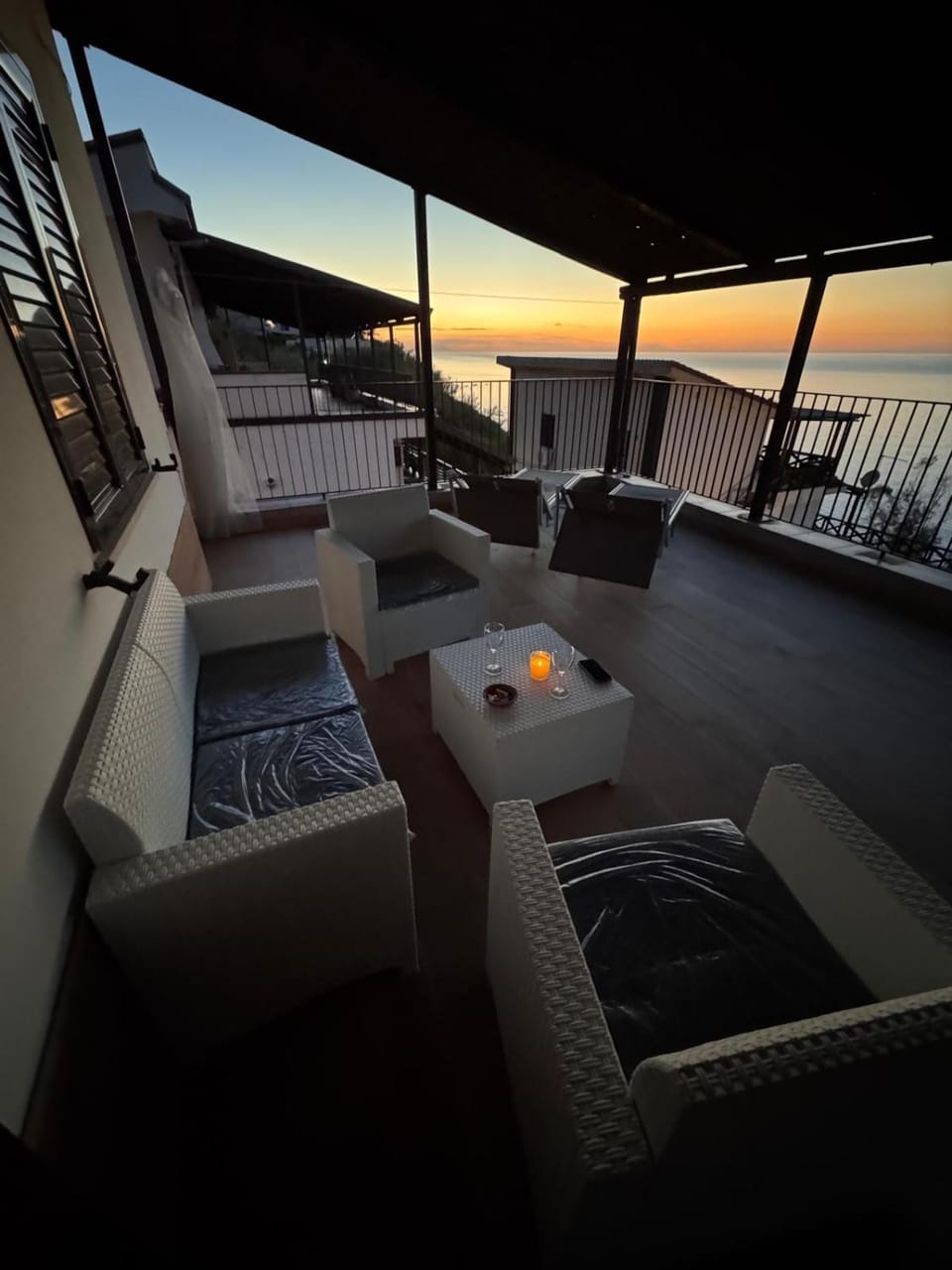 Dining area, Sea view, Sunset