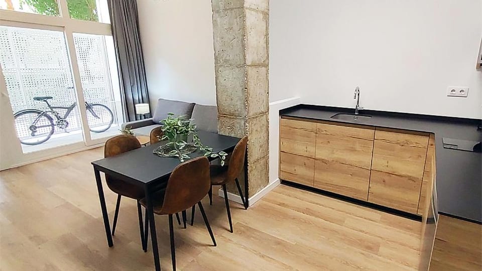 Bed, TV and multimedia, Balcony/Terrace, Kitchen or kitchenette, Lobby or reception, Dining area, dishwasher, stove, kitchen