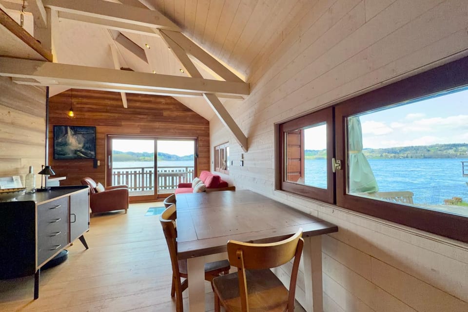 Rare petit chalet sur le lac barque à rames clim Chalet in Auvergne-Rhône-Alpes