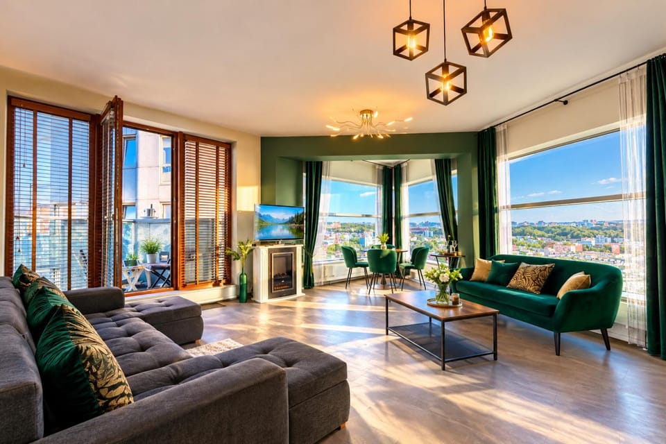 IKONA BAŁTYKU - Sea Towers 28 Floor PANORAMIC PENTHOUSE with BALCONY! Szklany Narożny Wierzchołek - 360 Sea&City View Apartment in Pomeranian Voivodeship