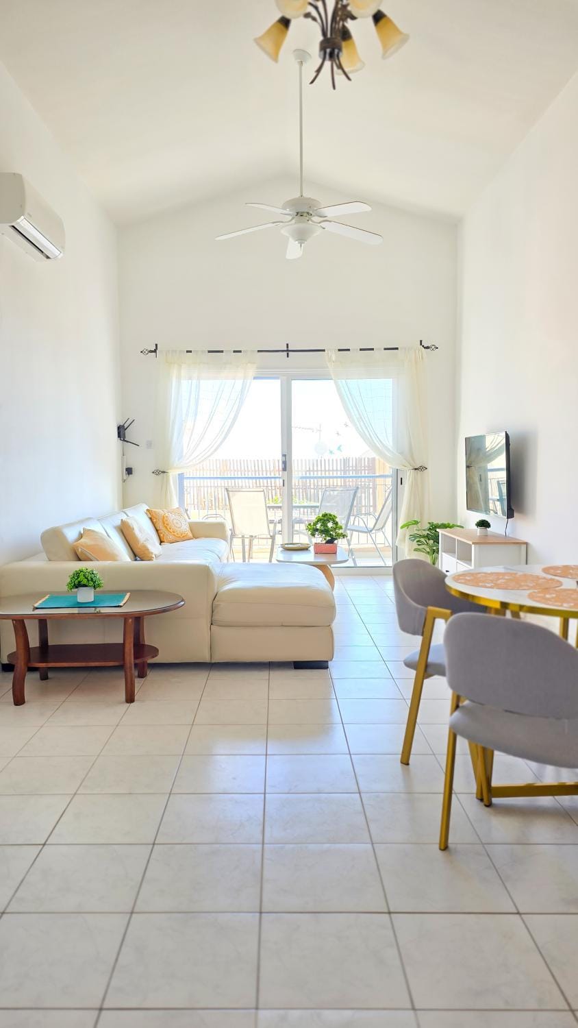 Patio, Living room, Seating area, Dining area, air conditioner