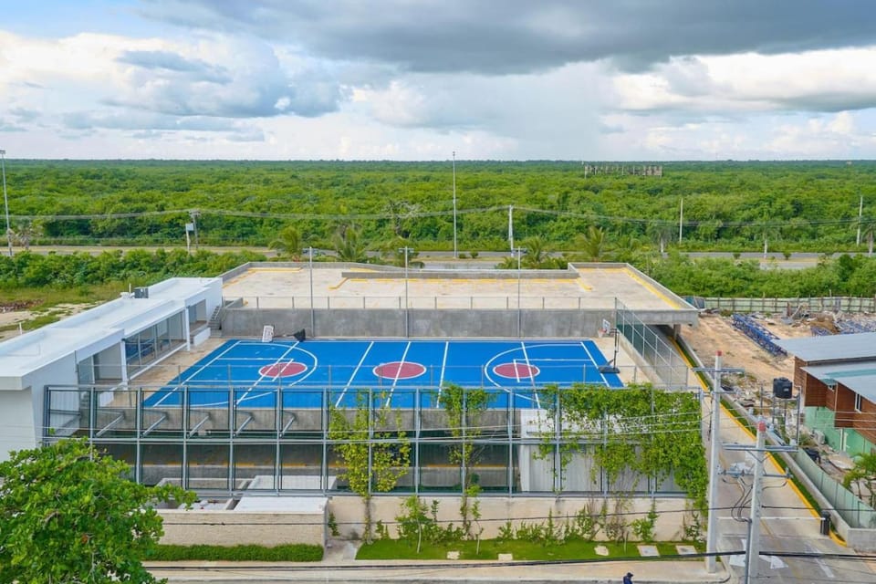 Day, Bird's eye view, Tennis court
