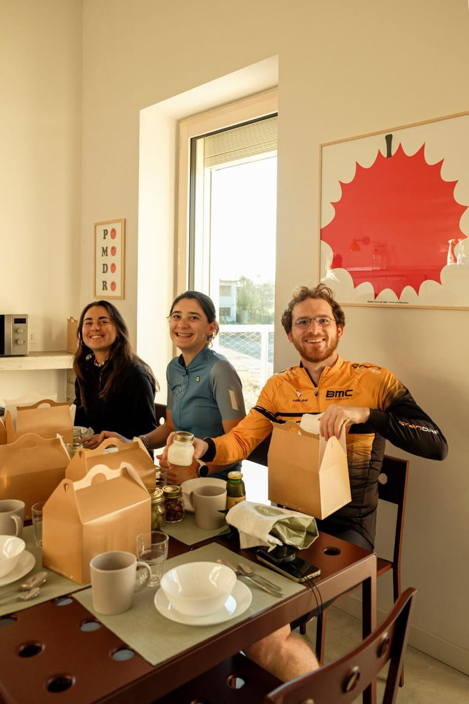 Breakfast, group of guests