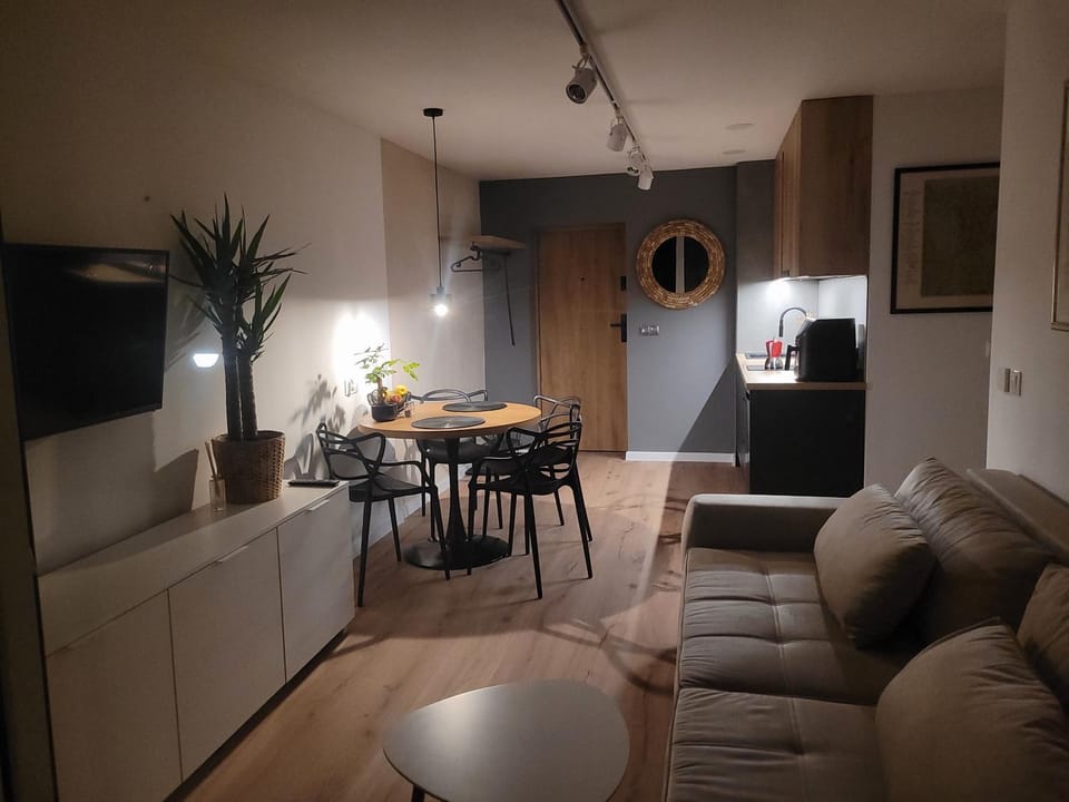 TV and multimedia, Kitchen or kitchenette, Living room, Seating area, Dining area