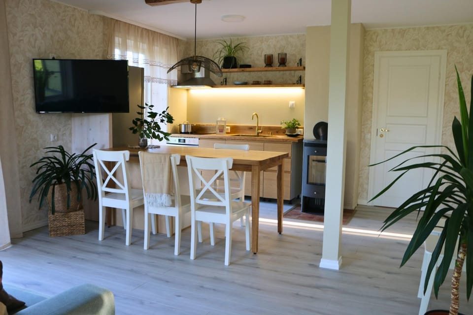 Kitchen or kitchenette, Living room, Dining area