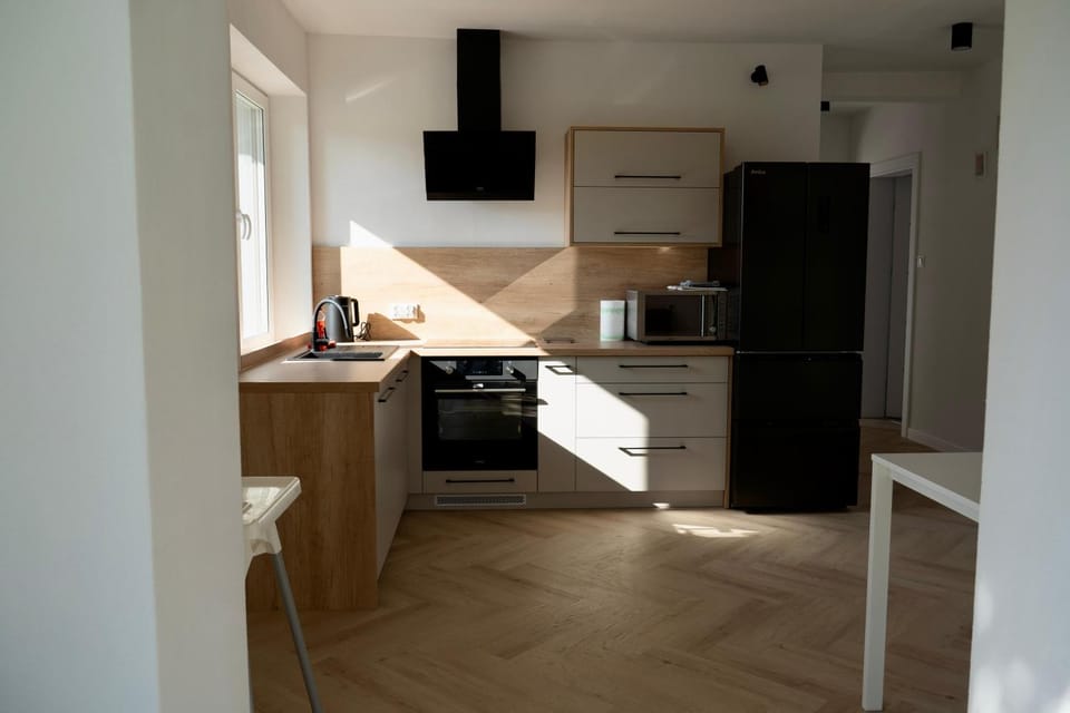 Kitchen or kitchenette, dishwasher, oven, stove, toaster