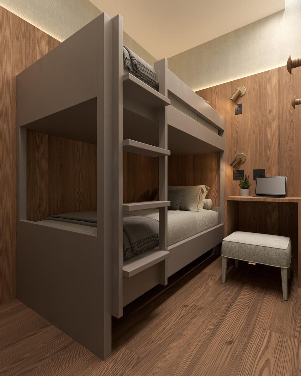 Bedroom, bunk bed