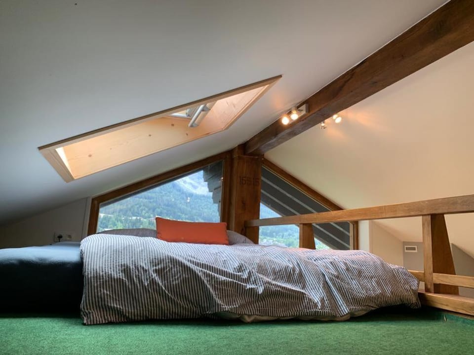 Amazing Mt Blanc View 2 Bed, Parking, 10mins walk Apartment in Les Houches