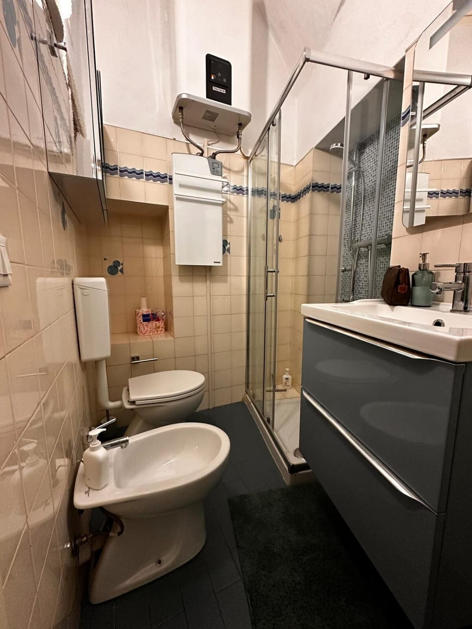 Shower, Toilet, Bathroom, bidet, towels