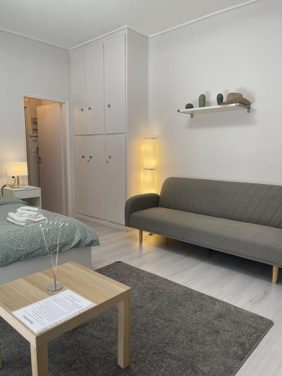 Bed, Living room, Photo of the whole room, Seating area, Bedroom