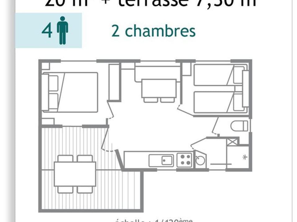 Mobil-home 4 pers avec Terrasse à Chaillé-les-Marais - API-1-52-574 Campground/ 
RV Resort in Pays de la Loire