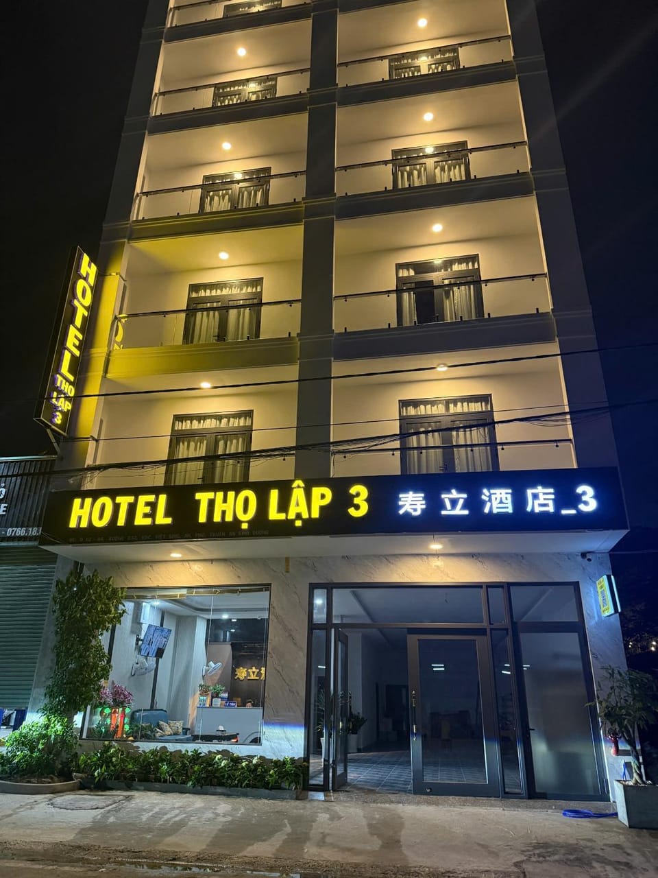 Property building, Night, Property logo or sign