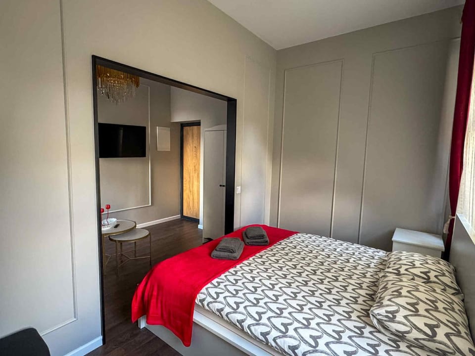 Jacuzzi overlooking the tower Apartment in Vilnius