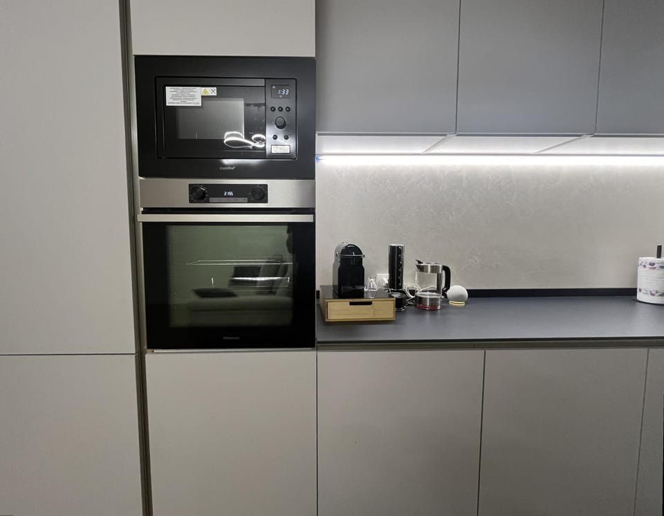 Coffee/tea facilities, Kitchen or kitchenette, minibar, stove