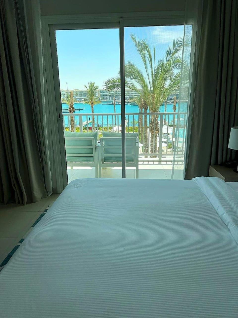 Bed, Bedroom, Sea view