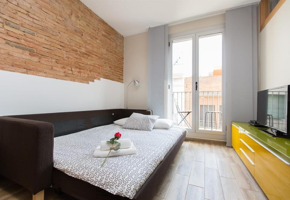 Property building, Living room, Bedroom