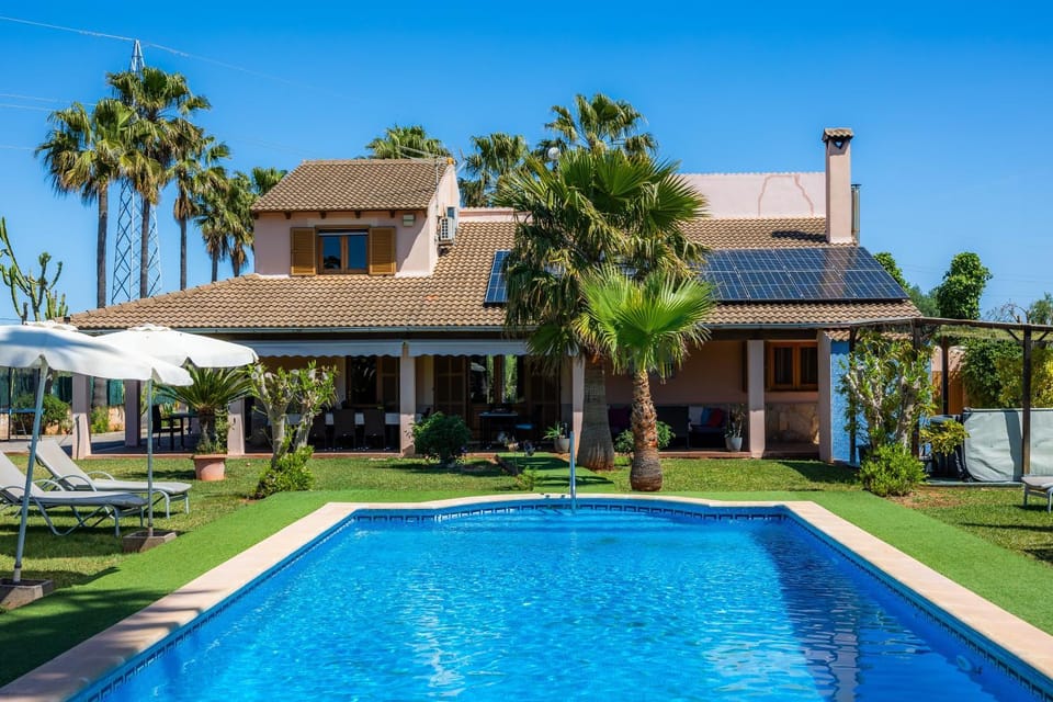 Property building, Living room, Swimming pool