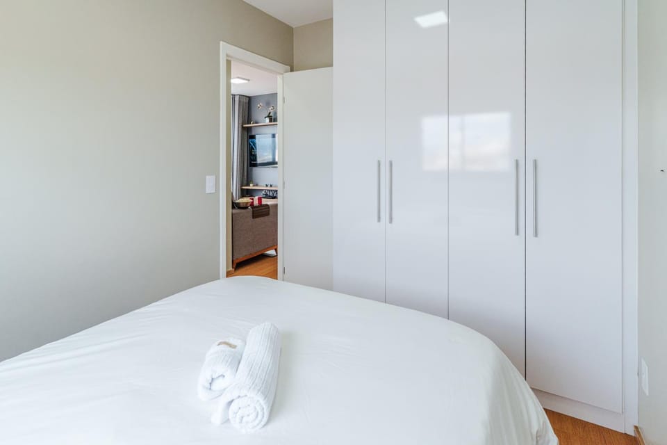 Bed, Photo of the whole room, Bedroom, towels, wardrobe