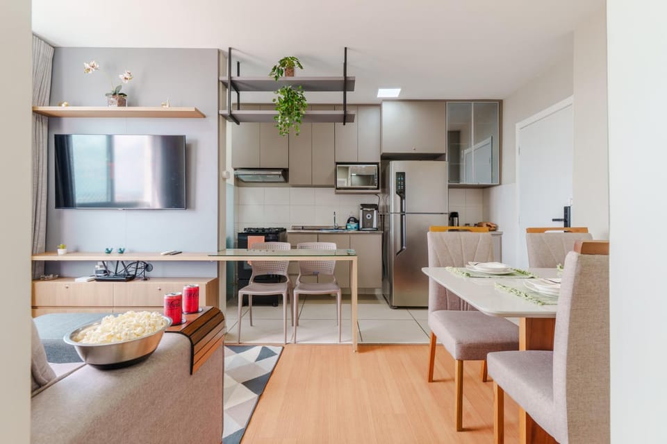 Kitchen or kitchenette, Living room, Dining area, minibar, stove