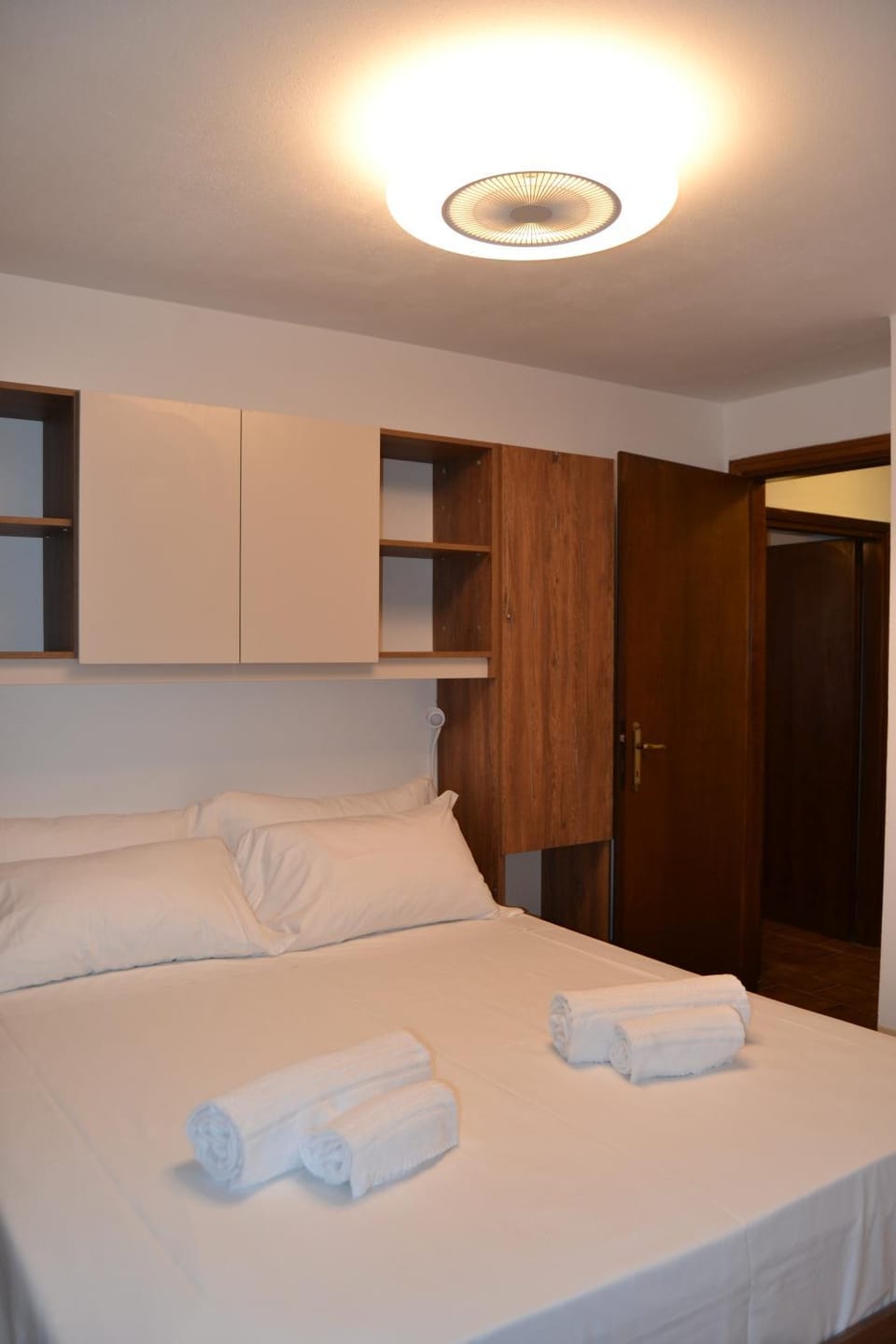 Bed, Photo of the whole room, Bedroom, towels, wardrobe