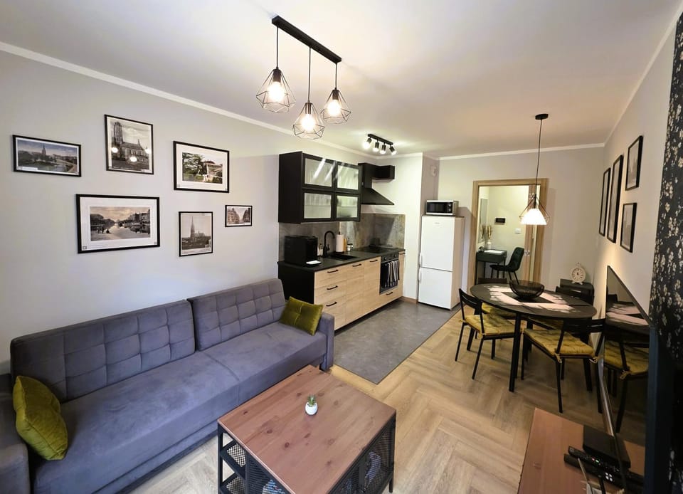 Kitchen or kitchenette, Living room, Seating area