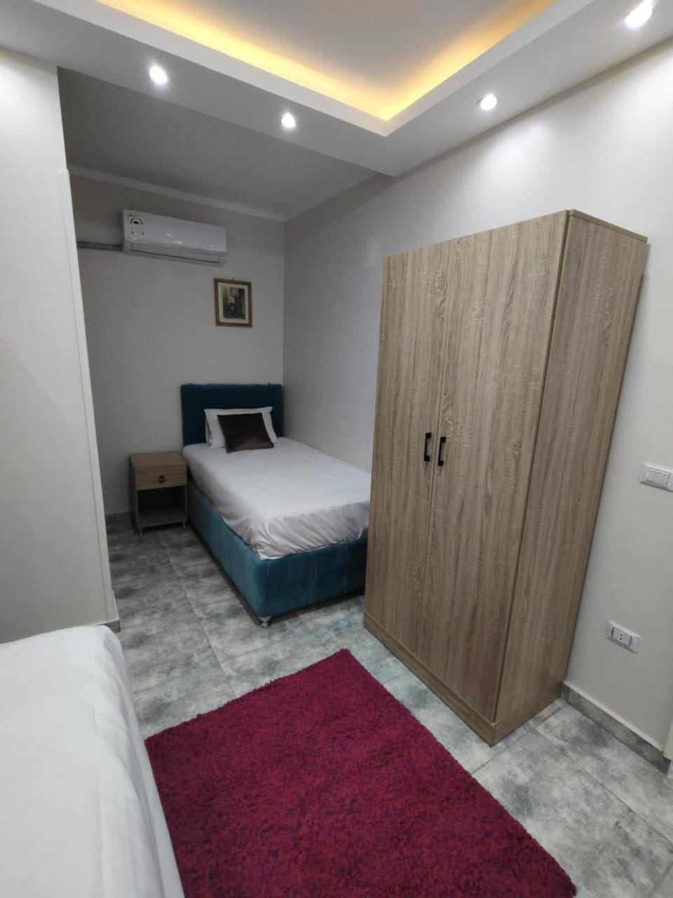 Bed, Bedroom, wardrobe, air conditioner