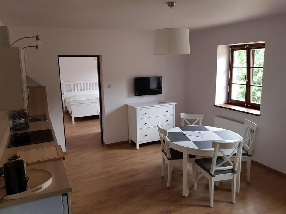 Kitchen or kitchenette, Living room, Dining area