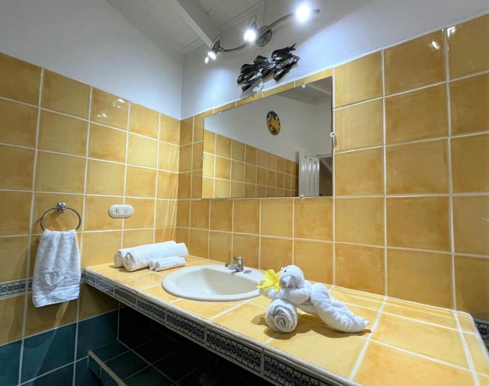 Bathroom, towels