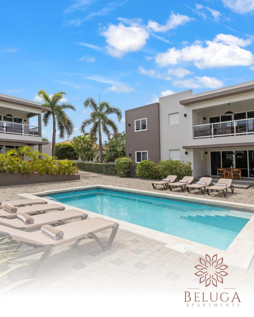 Property building, Day, Natural landscape, Pool view, Swimming pool, sunbed