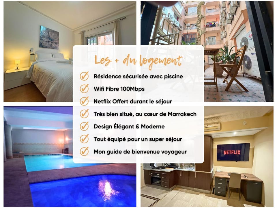 Trésor de Gueliz avec Piscine et Terrasse Apartment in Marrakesh