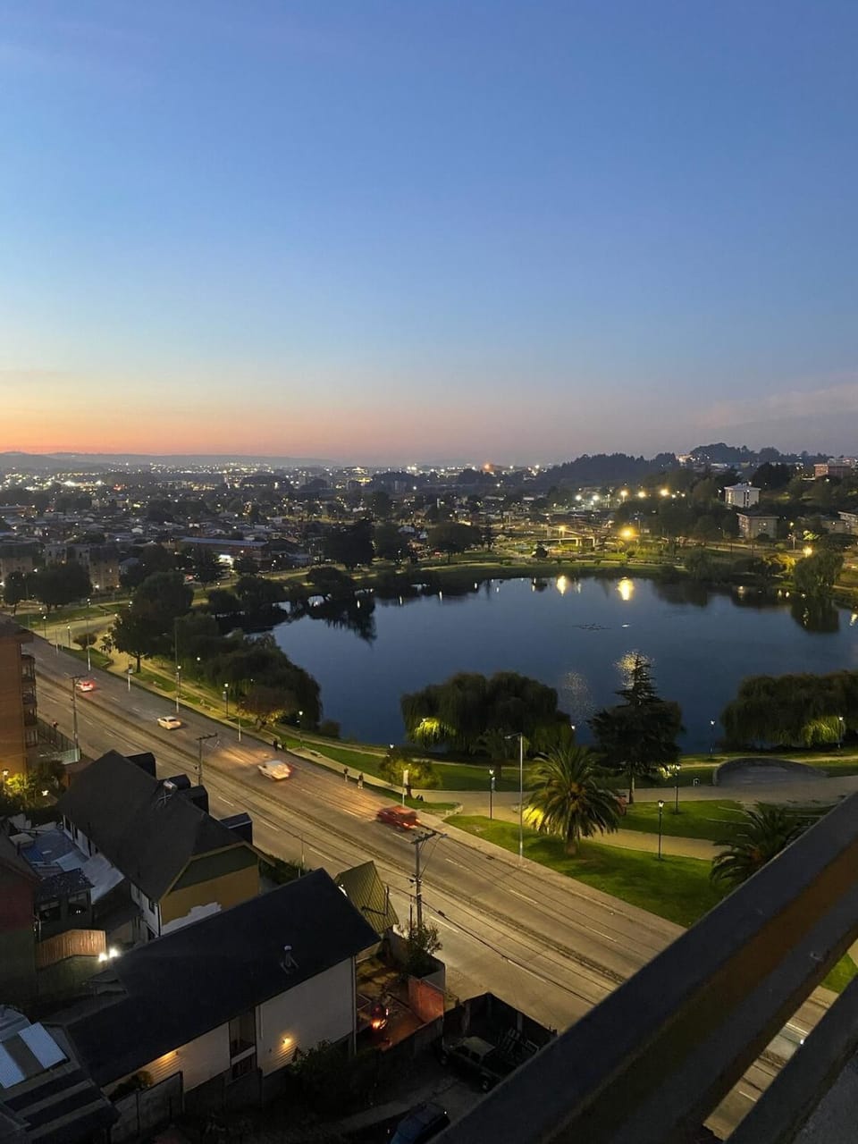 Nearby landmark, Natural landscape, City view, Lake view, Street view, Sunset