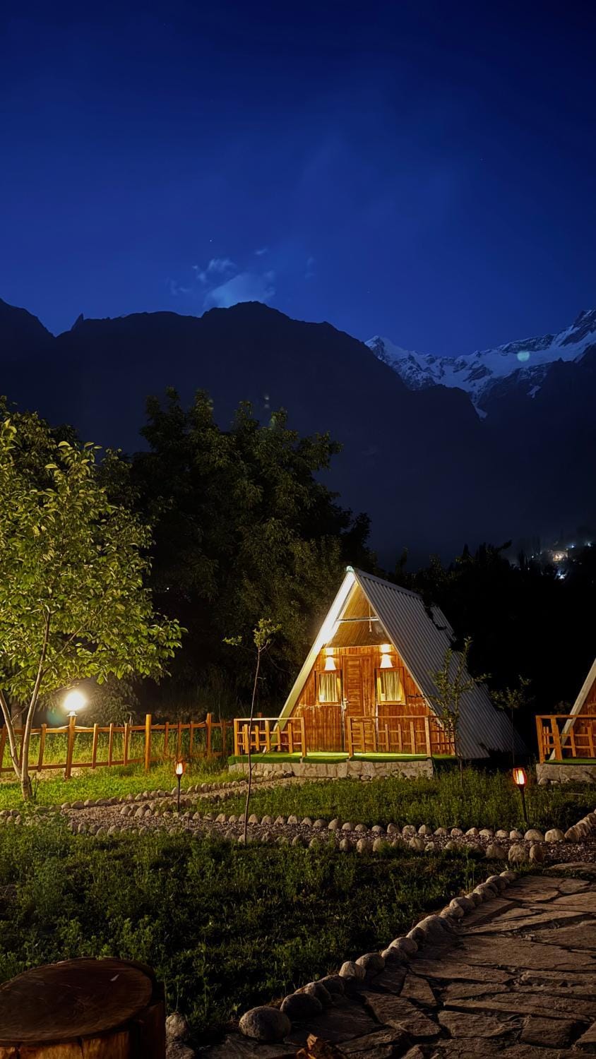 Property building, Night, Natural landscape, Mountain view