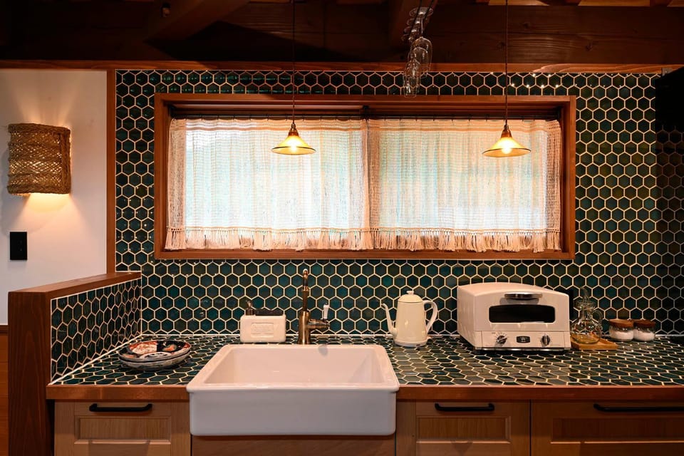 Kitchen or kitchenette, toaster