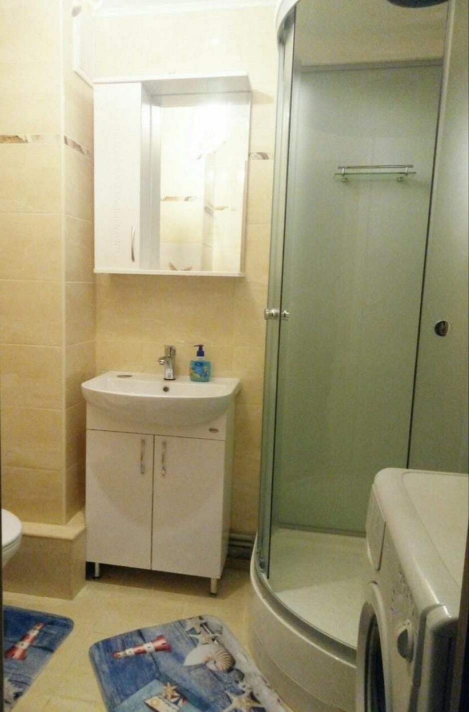 Shower, Toilet, washing machine