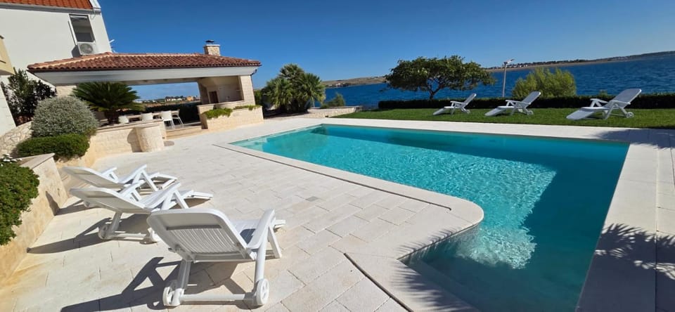 Beachfront Villa Bregeš with Pool & Pergola Apartment in Zadar County