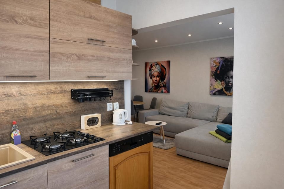 Living room, kitchen