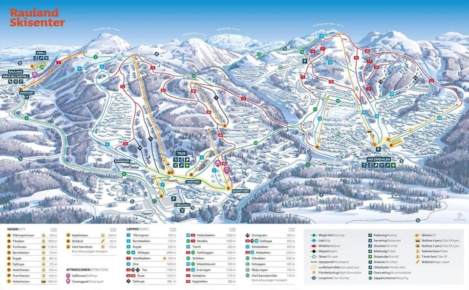 Ski inn ski out, downhill and crosscountry Holtardalen House in Viken, Norway