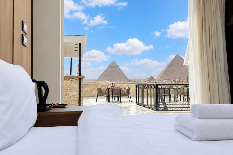 Patio, Bed, Day, View (from property/room), Balcony/Terrace, Photo of the whole room, Bedroom
