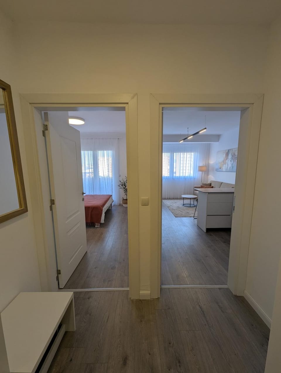 Kitchen or kitchenette, Living room, Photo of the whole room, Seating area, Bedroom