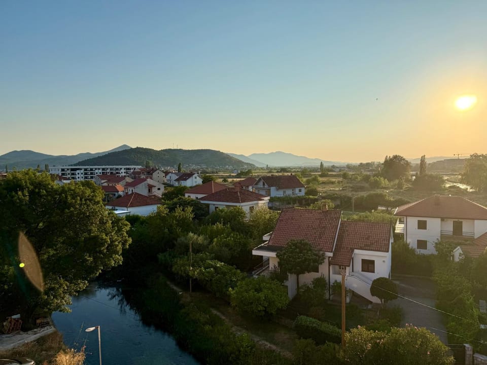 Natural landscape, Mountain view, River view, Sunset