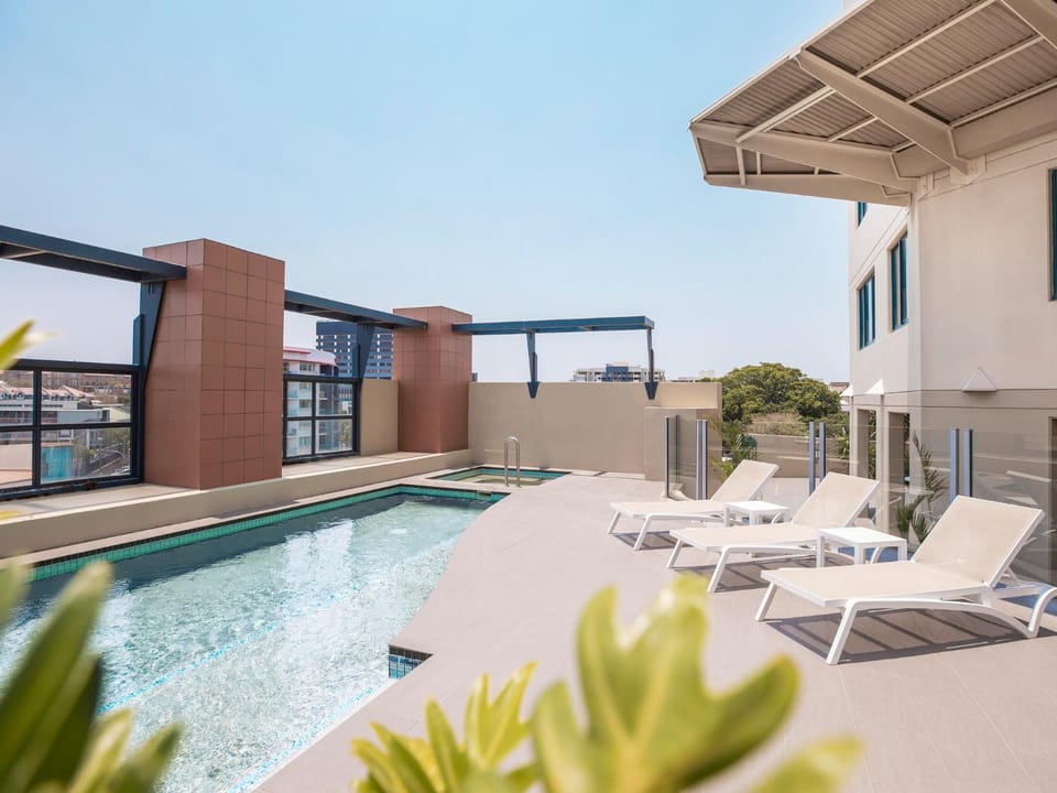 Patio, Balcony/Terrace, Pool view, Swimming pool, sunbed
