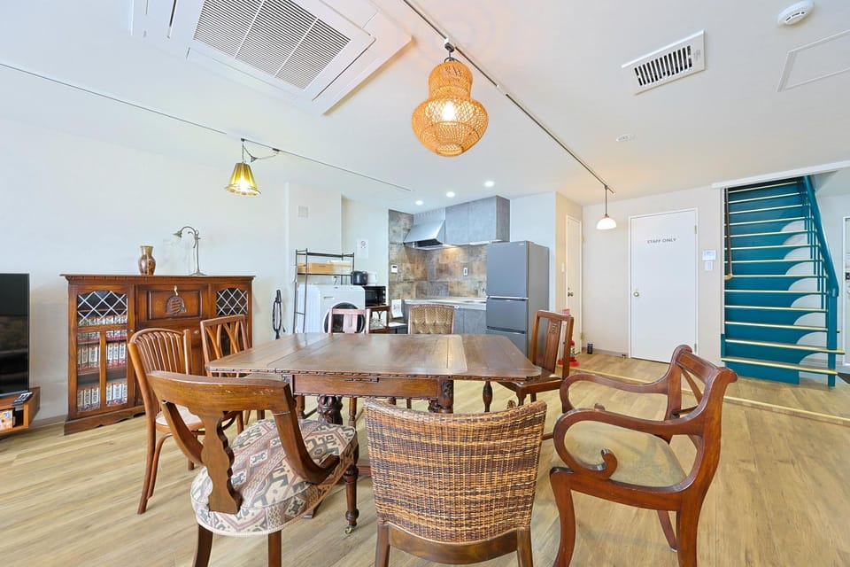 Kitchen or kitchenette, Living room, Dining area