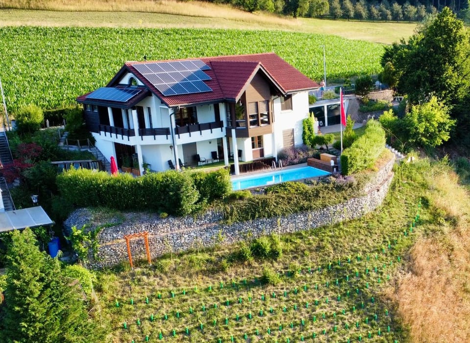 Property building, Natural landscape, Garden, Swimming pool