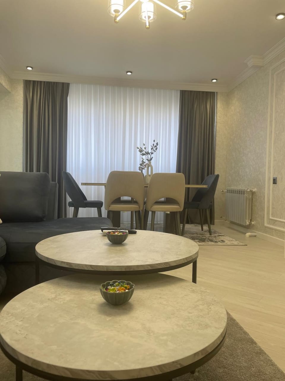 Living room, Seating area, Dining area